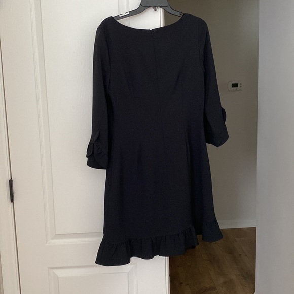 Jessica Howard little black dress 3/4 sleeve with ruffle detail - Picture 4 of 4